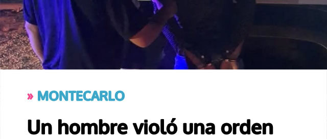 Un hombre violó una orden judicial y atacó con un machete a su madre, siendo detenido de inmediato